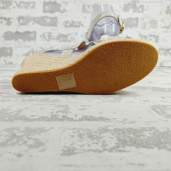 New Jack Rogers Women's Rosie Ruffle Slingback Espadrille Wedge Sandals T498 - Picture 8 of 13